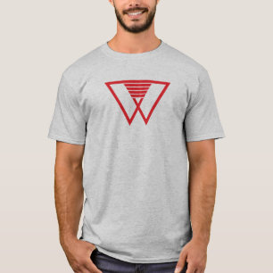 Camiseta Monograma de Letra W em Linha Minimalista e Modern