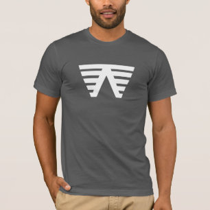 Camiseta Monograma de Letra W Moderna e Minimalista Azul