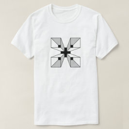 Camiseta Monograma de Letra X Abstrata Geométrica