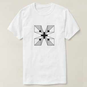 Camiseta Monograma de Letra X Abstrata Geométrica