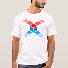 Camiseta Monograma de Letra X de Polígono Elegante