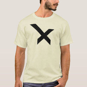 Camiseta Monograma de Letra X Moderna e Clássica