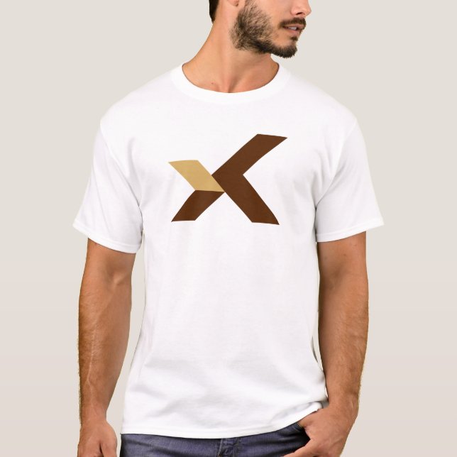 Camiseta Monograma de Letra X Moderna e Clássica (Frente)