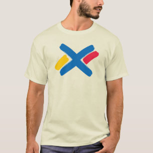 Camiseta Monograma de Letra X Pintura Clássica