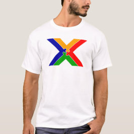 Camiseta Monograma de Letra X Puzzle