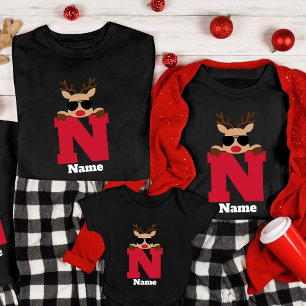Camiseta Monograma de Natal Personalizado com Nome Legal Pa