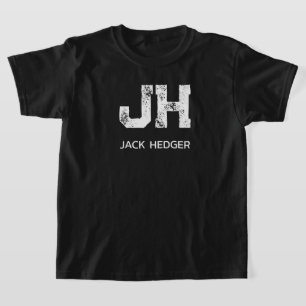 CAMISETA MONOGRAMA DE NOME DE DUAS LETRAS BRANCO MINIMALIST