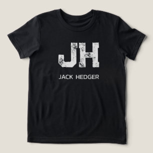 CAMISETA MONOGRAMA DE NOME DE DUAS LETRAS BRANCO MINIMALIST