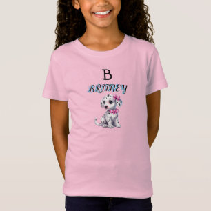 Camiseta Monograma de papoila Dalmaciana Personalizado