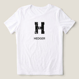 CAMISETA MONOGRAMA DE UMA LETRA PRETA MINIMALISTA NOME BRAN