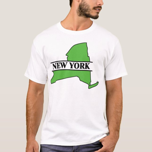 Camiseta Monograma do Estado de Nova Iorque dos EUA (Frente)
