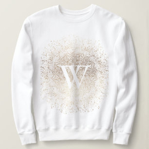Camiseta Monograma do Floco de Neve Dourado Sparkle