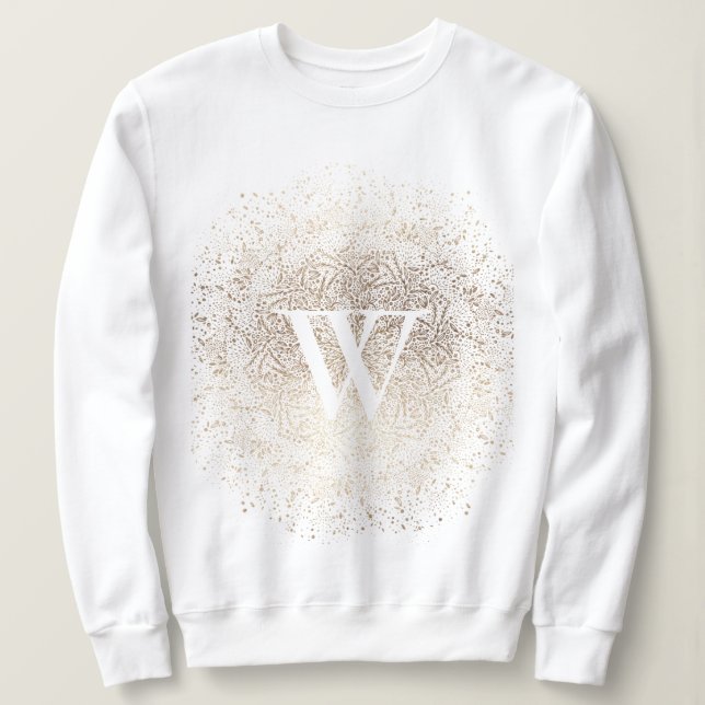 Camiseta Monograma do Floco de Neves Dourado (Frente do Design)