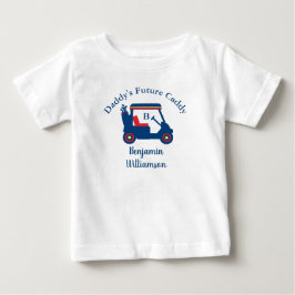 Camiseta Monograma do nome do carrinho de golfe do pai