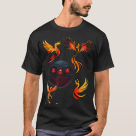 Camiseta Monograma e misterioso da tinta Phoenix elegante