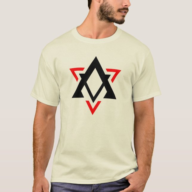 Camiseta Monograma engraçado da letra A em triângulo (Frente)