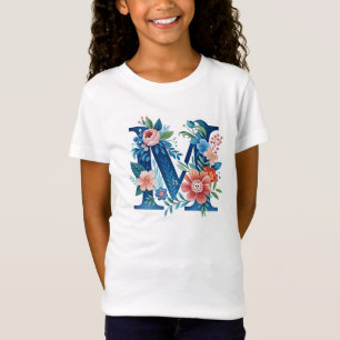 Camiseta Monograma floral decorativo M