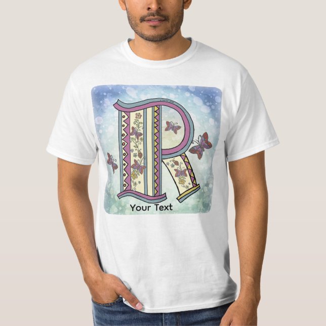 Camiseta Monograma floral R (Frente)
