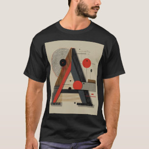 Camiseta Monograma Geométrico Inspirado no Bauhaus