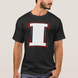 Camiseta Monograma Inicial I Letra I Maiúscula Alfabeto