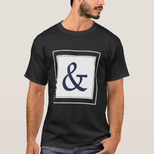 Camiseta Monograma - Letra Ampersand Alphabet Marinho inici