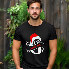 Camiseta Monograma - Letra G Nome Personalizado Natal