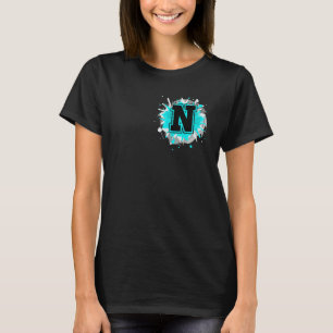 Camiseta Monograma - Letra N - Iniciais De Alfabeto Para No