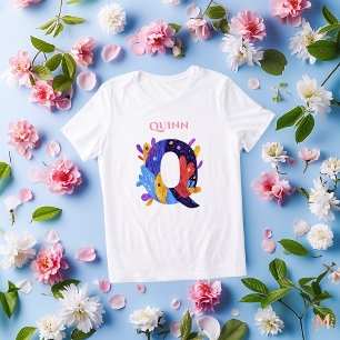 Camiseta Monograma - Letra Q Presente Artístico de Aniversá