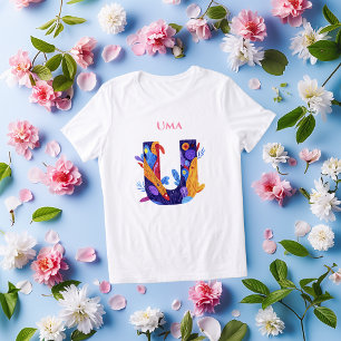 Camiseta Monograma - Letra U Presente de Aniversário Artíst