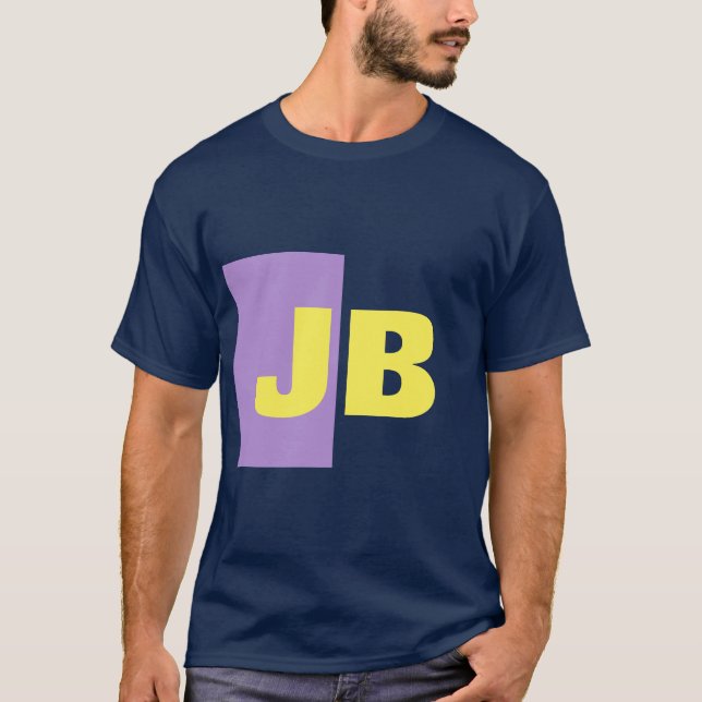 Camiseta Monograma Letras iniciais Marinho Azul Indigo Amar (Frente)