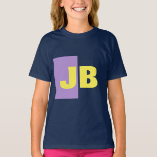 Camiseta Monograma Letras iniciais Marinho Azul Indigo Amar