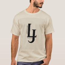 Camiseta Monograma LJ Fashion - Logotipo Preto Min