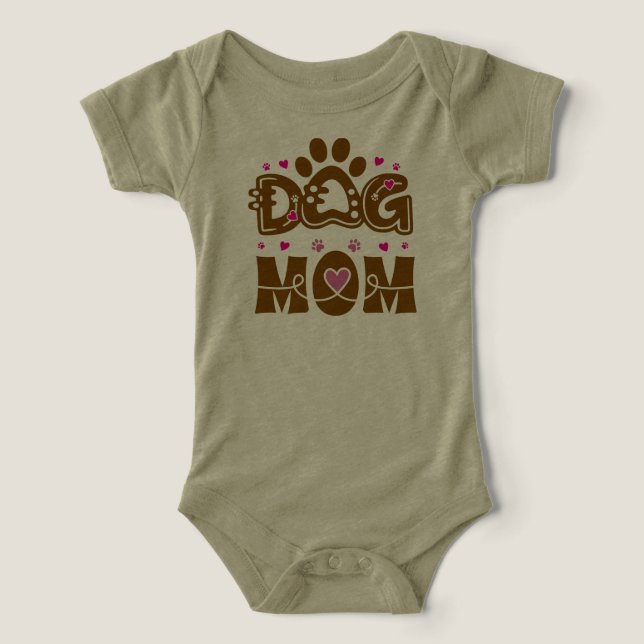 Camiseta Monograma MÍNIMA de MÃE DE CACHORRO (Design frontal)