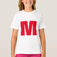 Monograma Minimalista Moderno Vermelho Branco