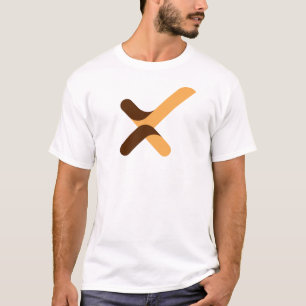 Camiseta Monograma Moderno de Letra X com Marca de Verifica