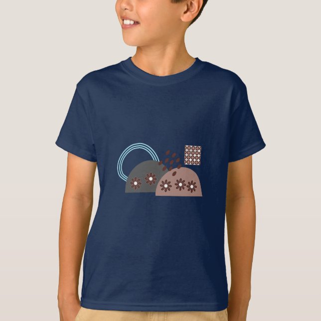 Camiseta Monograma moderno e cômodo Boho de Verão (Frente)