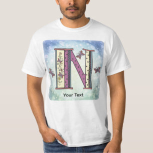 Camiseta Monograma N floral