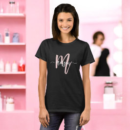 Camiseta Monograma Na moda Modern Pink Business
