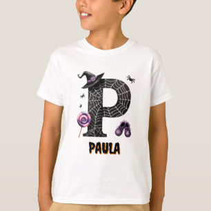 Camiseta Monograma P de Truque ou Tratamento
