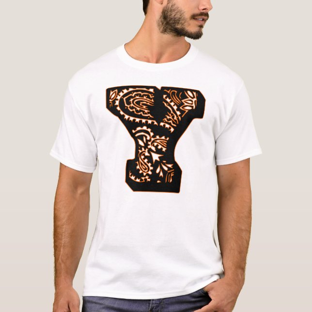 Camiseta Monograma Paisley - Y (Frente)
