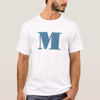 Monograma, Pastel Azul Sólido, profissional minima