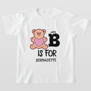 Camiseta Monograma personalizado B é para ter um animal eng