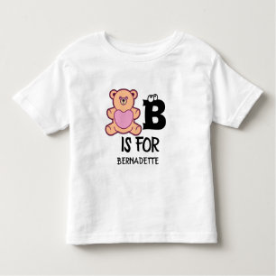 Camiseta Monograma personalizado B é para ter um animal eng