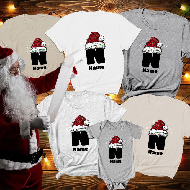 Camiseta Monograma personalizado com nome natalício (Criador carregado)