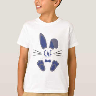 Camiseta Monograma personalizado de coelho de páscoa em az