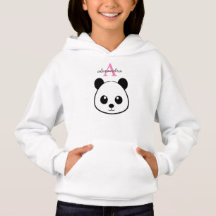 Camiseta Monograma personalizado de panda bonito