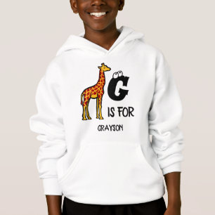 Camiseta Monograma personalizado G para girafas girafas gir