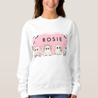 Camiseta Monograma Rosa-Rosa-Rosa-do-Halloween