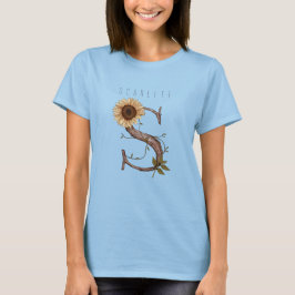 Camiseta Monograma "S" de girassol