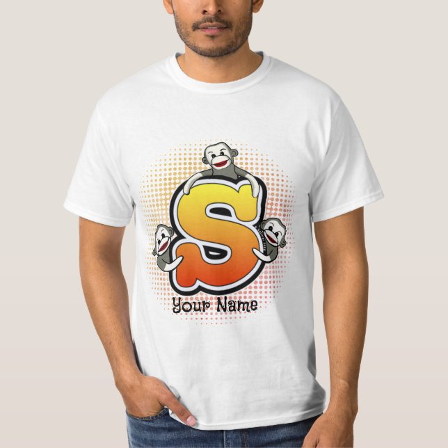 Camiseta Monograma S Sock Monkey T Shirt (Frente)